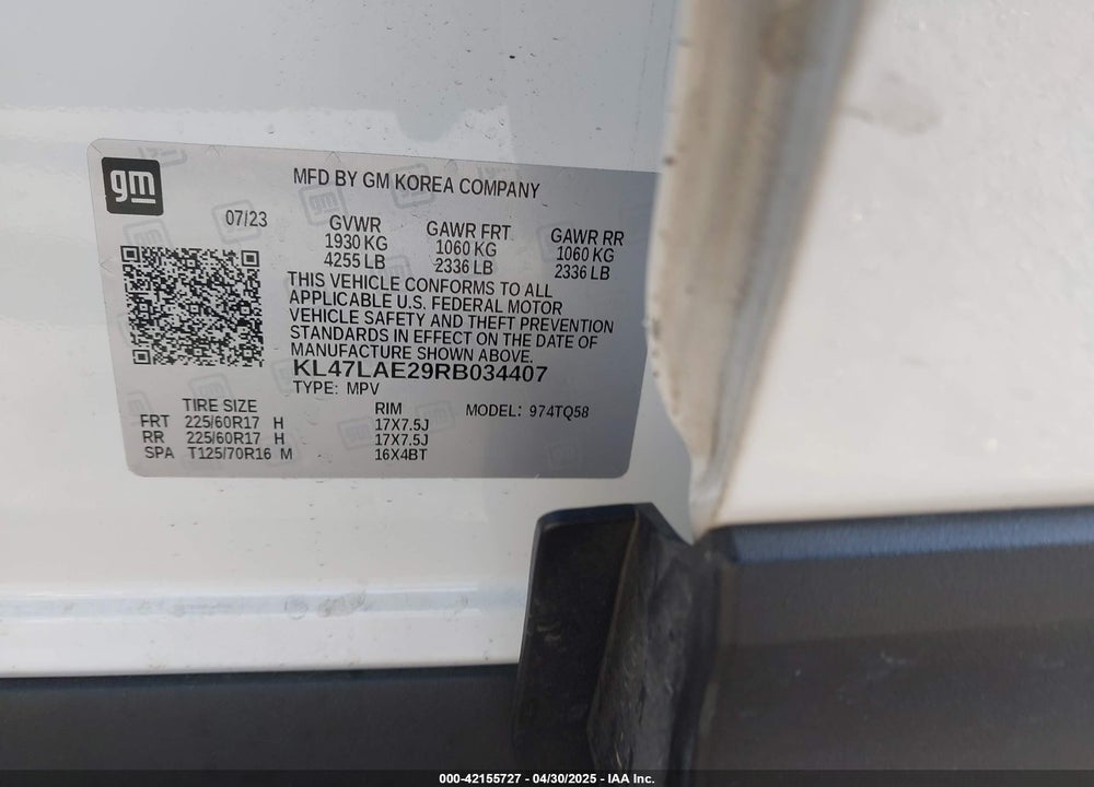 2024 BUICK ENVISTA VIN: KL47LAE29RB034407