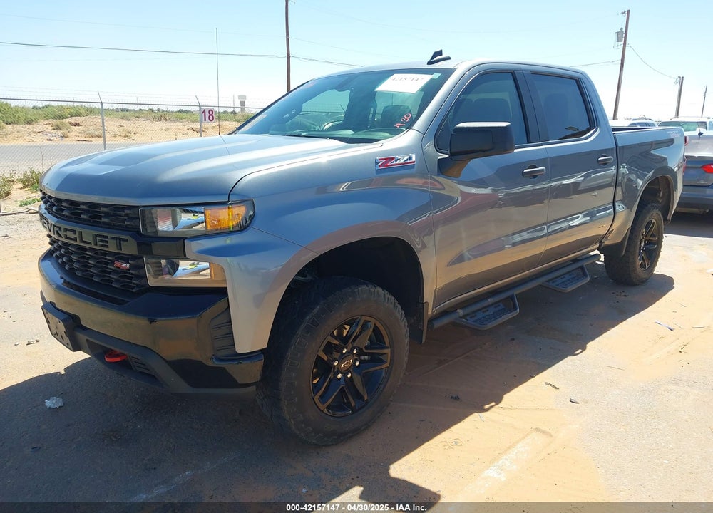 2021 CHEVROLET SILVERADO 1500 4WD SHORT BED CUSTOM TRAIL BOSS VIN: 1GCPYCEFXMZ246125