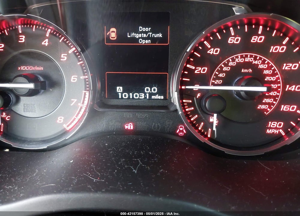 2015 SUBARU WRX VIN: JF1VA1J61F8809194