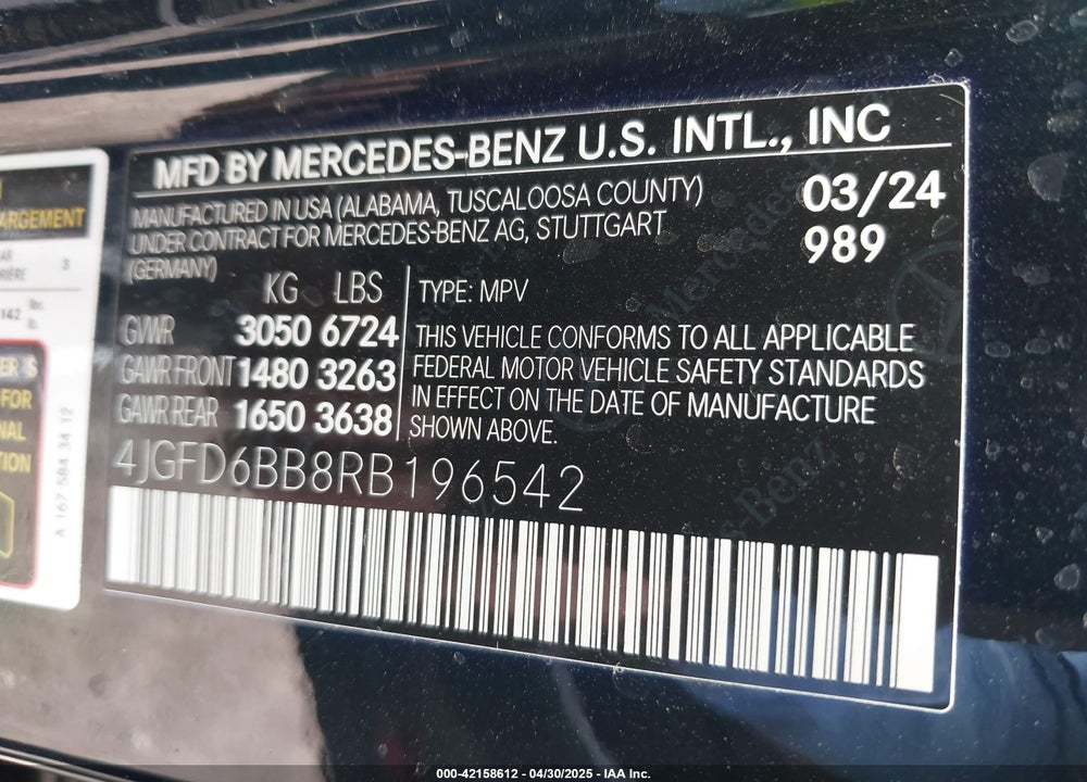 2024 MERCEDES-BENZ AMG GLE 53 COUPE VIN: 4JGFD6BB8RB196542