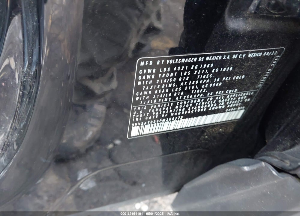 2023 VOLKSWAGEN TAOS VIN: 3VVSX7B29PM304772
