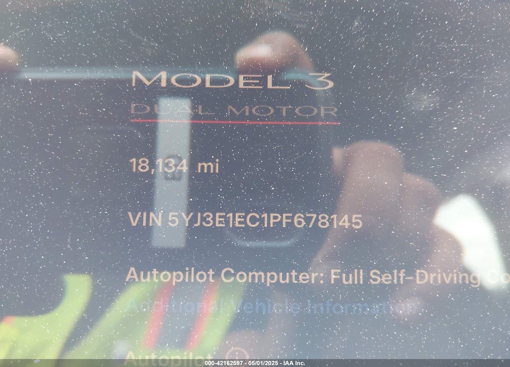 2023 TESLA MODEL 3 PERFORMANCE DUAL MOTOR ALL-WHEEL DRIVE VIN: 5YJ3E1EC1PF678145