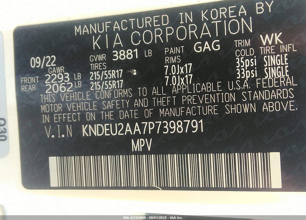 2023 KIA SELTOS S VIN: KNDEU2AA7P7398791