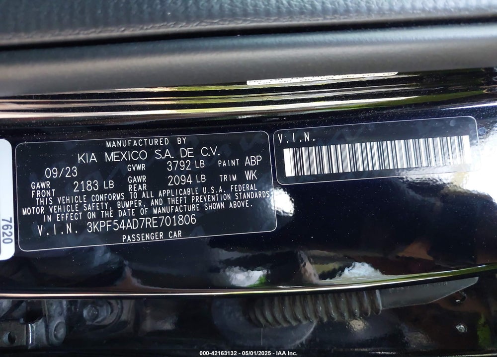 2024 KIA FORTE GT LINE VIN: 3KPF54AD7RE701806