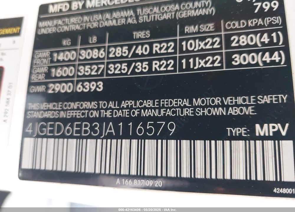 2018 MERCEDES-BENZ AMG GLE 43 COUPE 4MATIC VIN: 4JGED6EB3JA116579