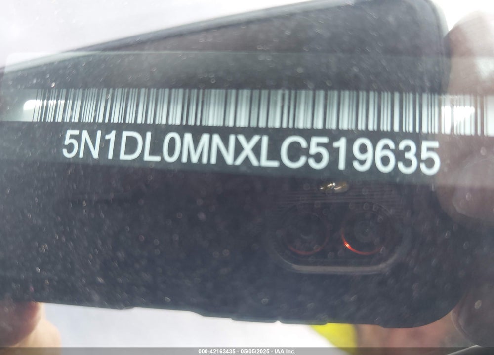 2020 INFINITI QX60 LUXE VIN: 5N1DL0MNXLC519635
