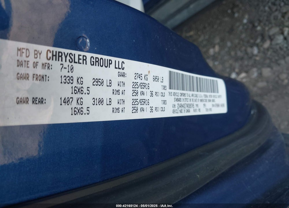 2010 DODGE GRAND CARAVAN SE VIN: 2D4RN4DE7AR389705
