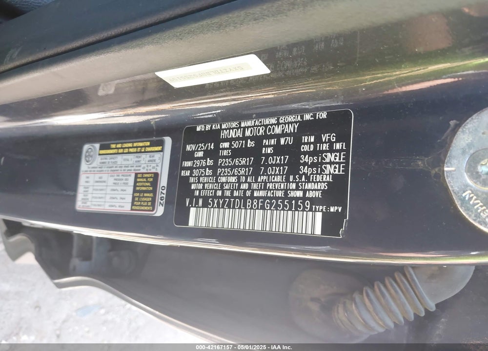 2015 HYUNDAI SANTA FE SPORT VIN: 5XYZTDLB8FG255159
