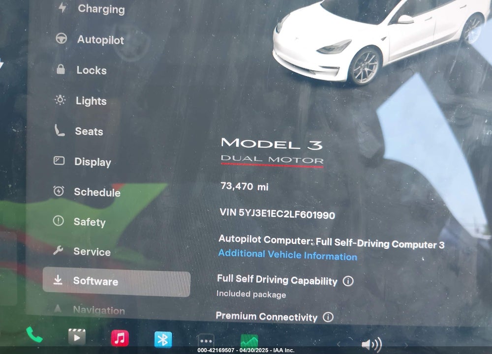 2020 TESLA MODEL 3 VIN: 5YJ3E1EC2LF601990