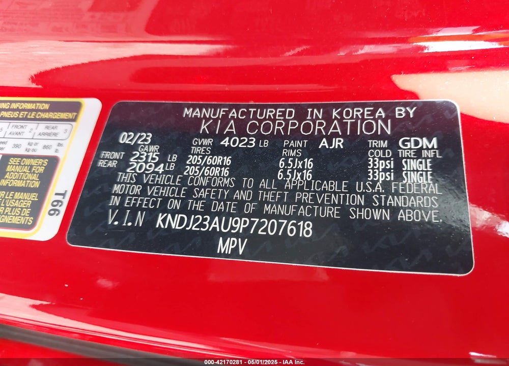 2023 KIA SOUL VIN: KNDJ23AU9P7207618