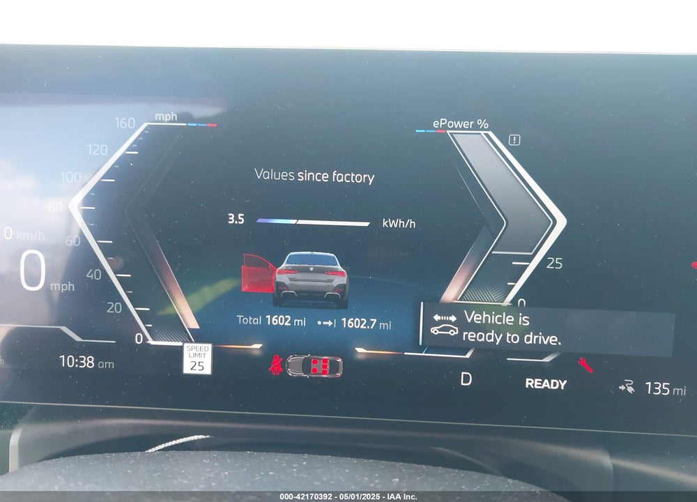 2025 BMW I4 XDRIVE40 VIN: WBY43HD02SFU51432