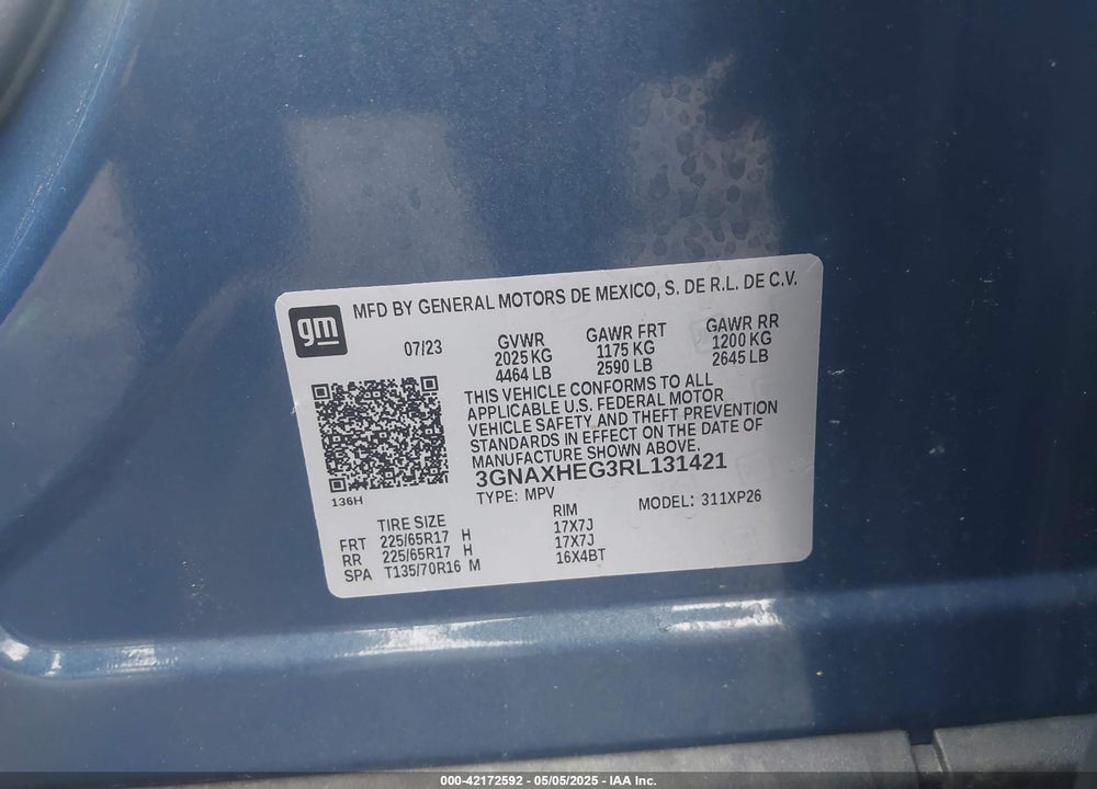 2024 CHEVROLET EQUINOX FWD LS VIN: 3GNAXHEG3RL131421