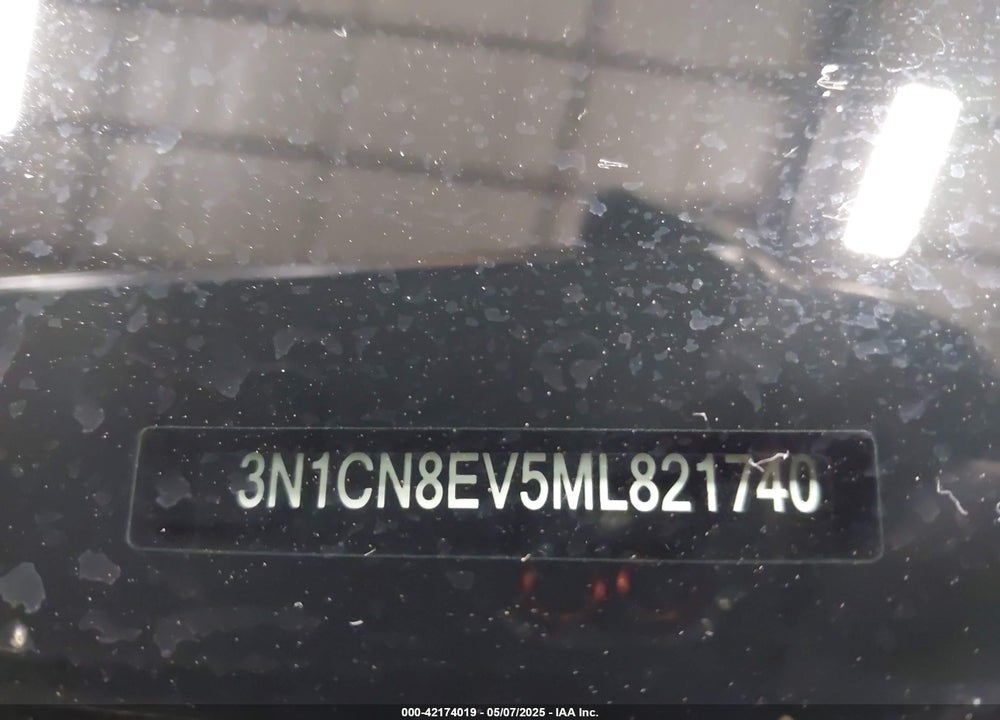 2021 NISSAN VERSA SV XTRONIC CVT VIN: 3N1CN8EV5ML821740