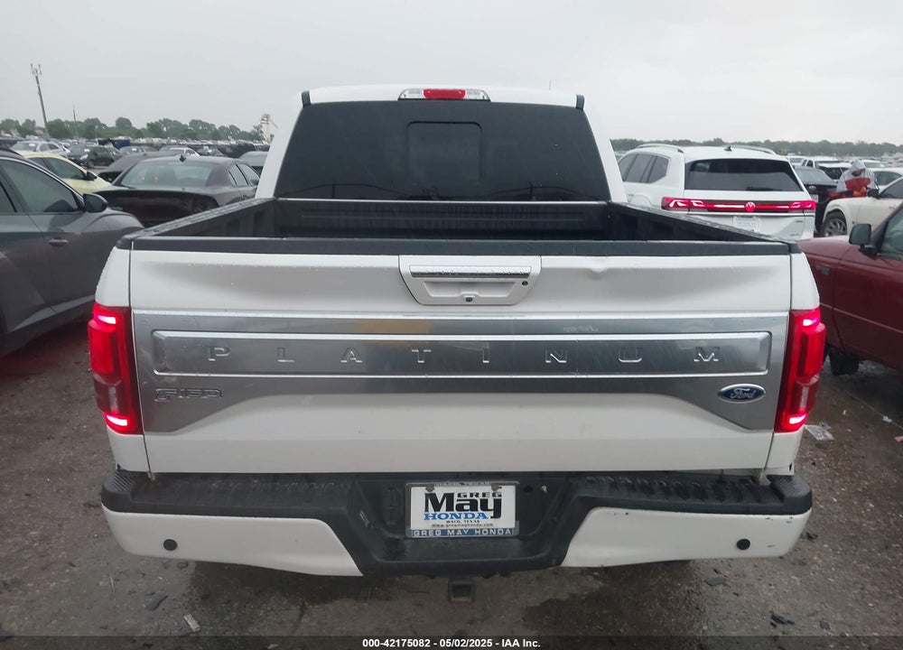 2017 FORD F-150 PLATINUM VIN: 1FTEW1EG9HFC88982