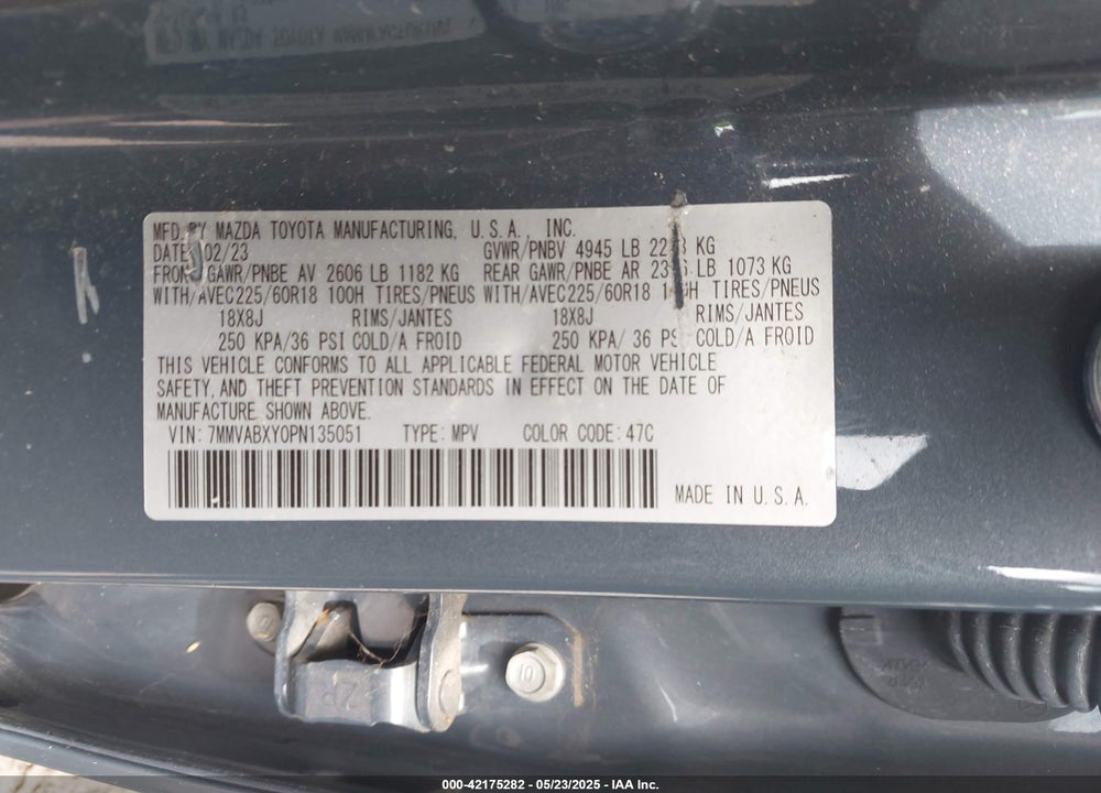 2023 MAZDA CX-50 VIN: 7MMVABXY0PN135051