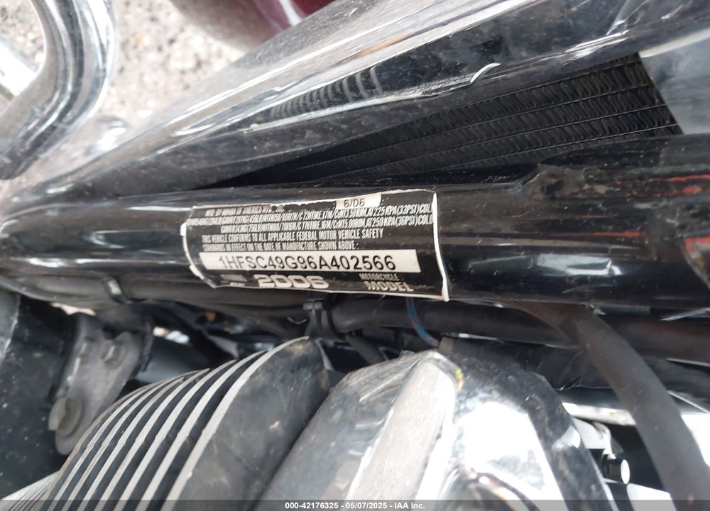 2006 HONDA VTX1800 N3 VIN: 1HFSC49G96A402566