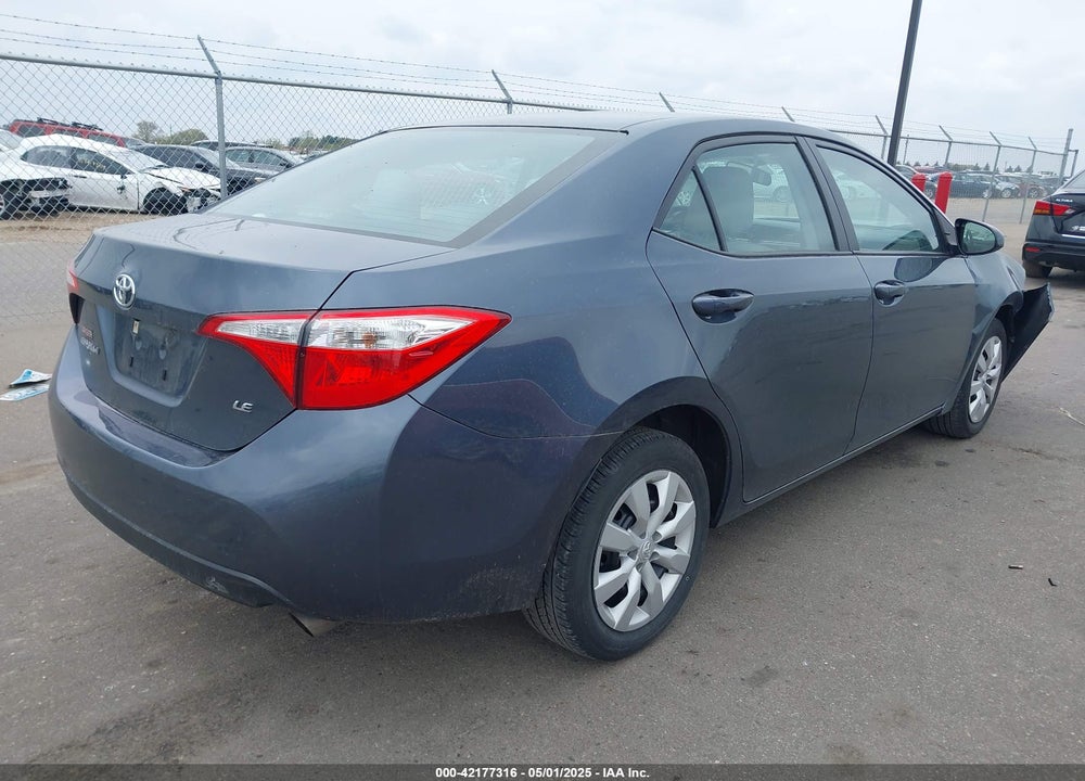 2016 TOYOTA COROLLA LE VIN: 2T1BURHE4GC719365
