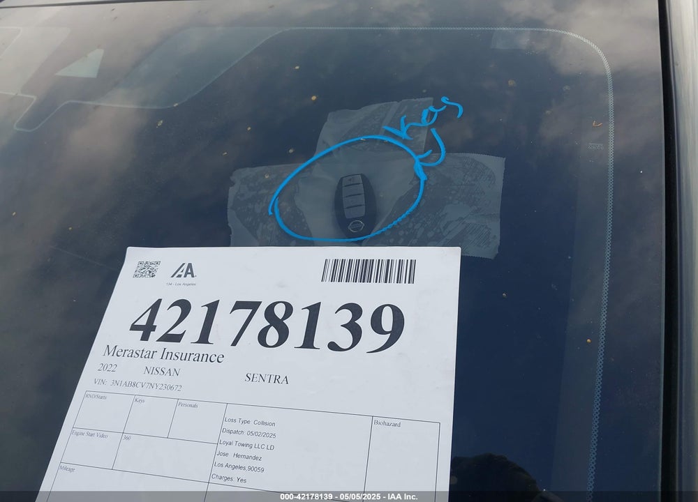 2022 NISSAN SENTRA SV XTRONIC CVT VIN: 3N1AB8CV7NY230672