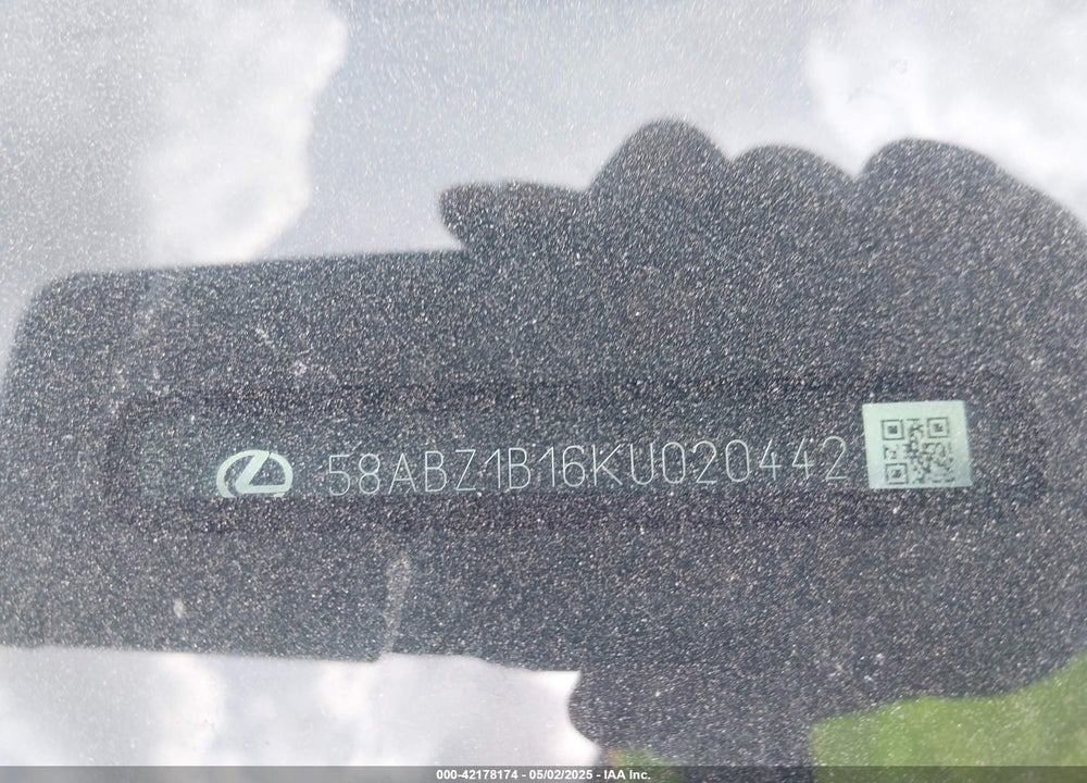 2019 LEXUS ES 350 VIN: 58ABZ1B16KU020442