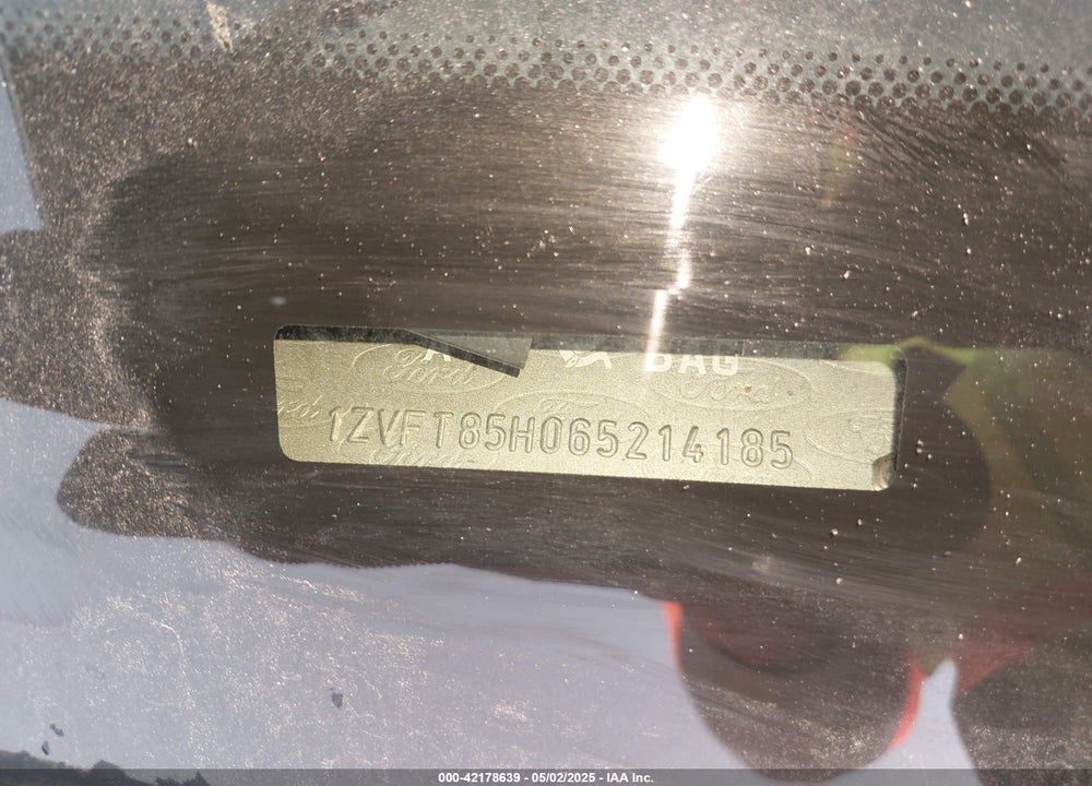 2006 FORD MUSTANG VIN: 1ZVFT85H065214185