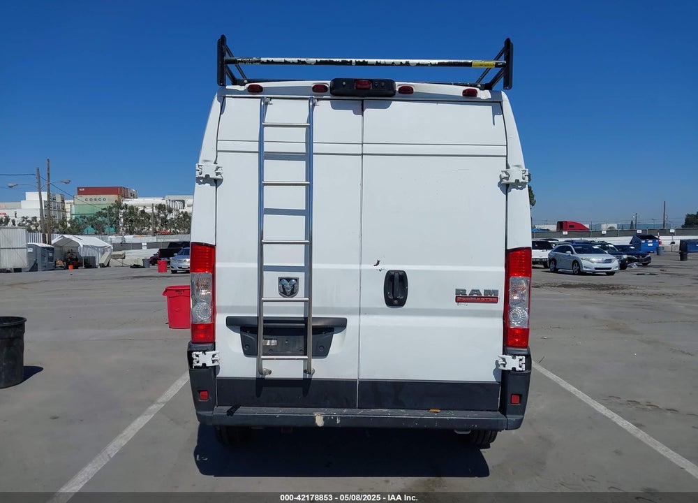 2021 RAM PROMASTER 2500 HIGH ROOF 159 WB VIN: 3C6LRVDG7ME583680