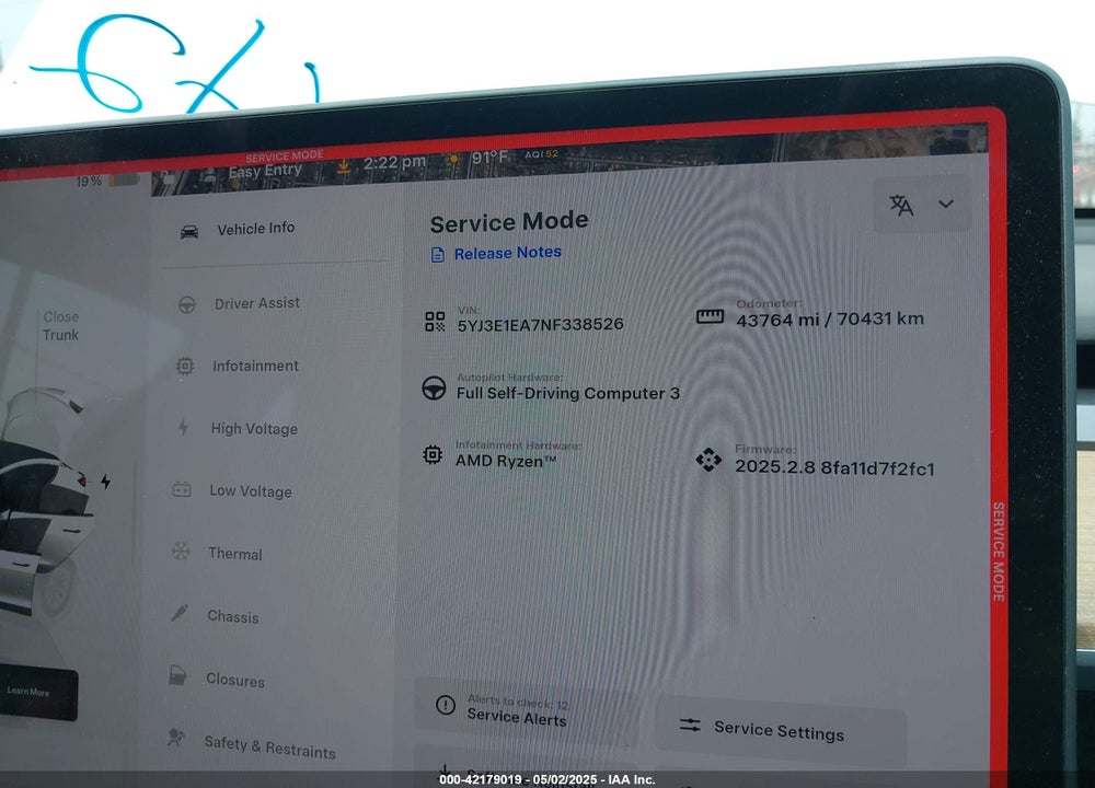 2022 TESLA MODEL 3 REAR-WHEEL DRIVE VIN: 5YJ3E1EA7NF338526
