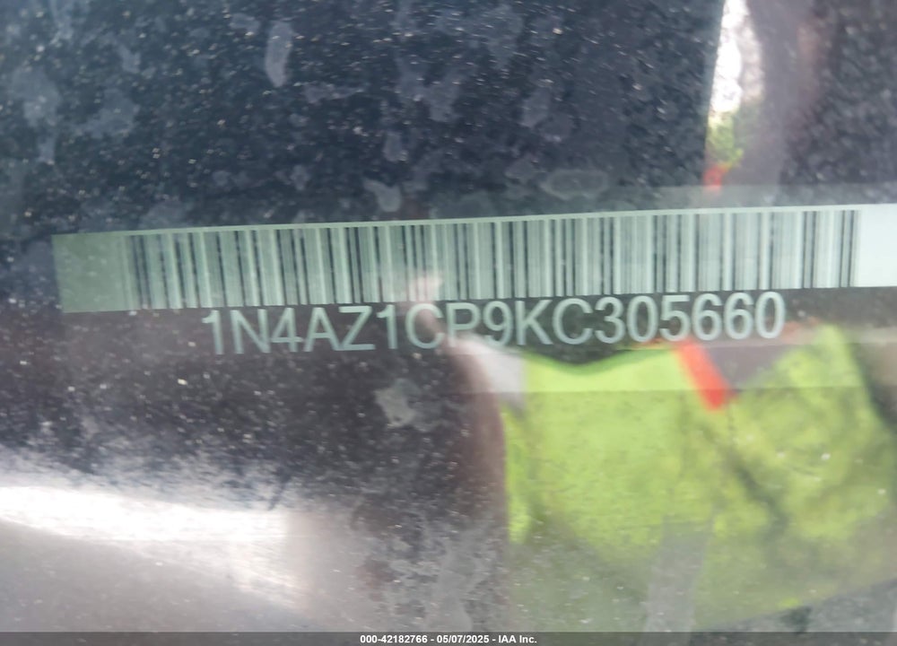 2019 NISSAN LEAF S VIN: 1N4AZ1CP9KC305660