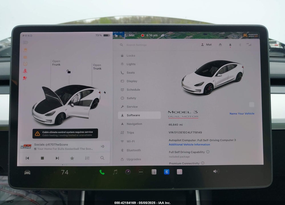 2020 TESLA MODEL 3 VIN: 5YJ3E1EC4LF719149