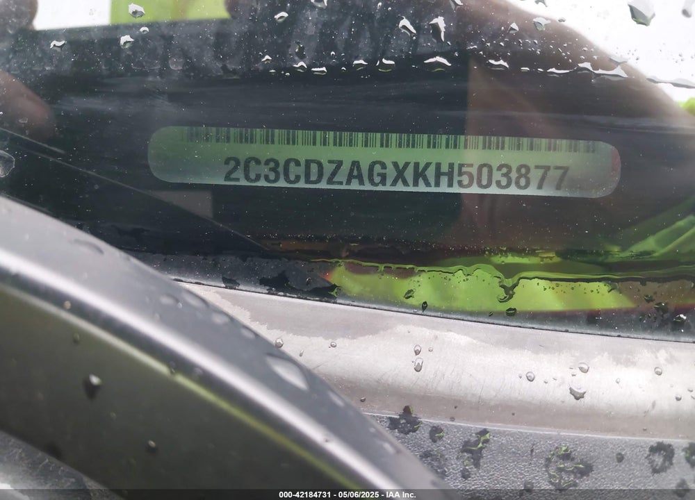 2019 DODGE CHALLENGER SXT VIN: 2C3CDZAGXKH503877