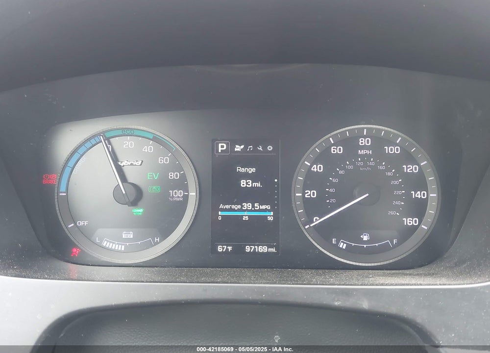 2016 HYUNDAI SONATA HYBRID SE VIN: KMHE24L18GA029712