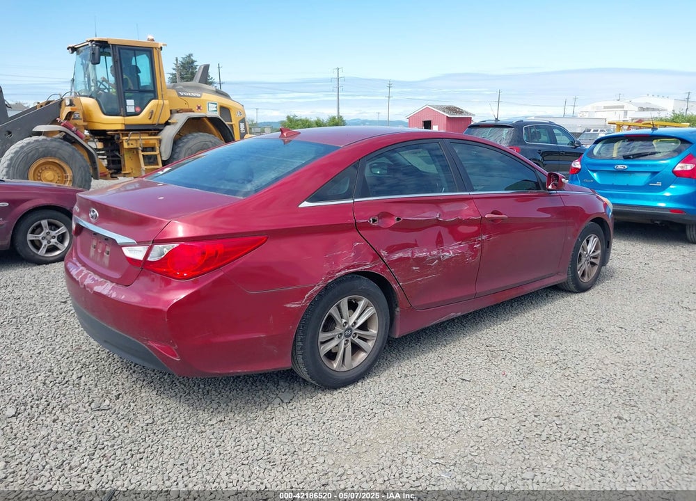 2014 HYUNDAI SONATA GLS VIN: 5NPEB4AC3EH876541
