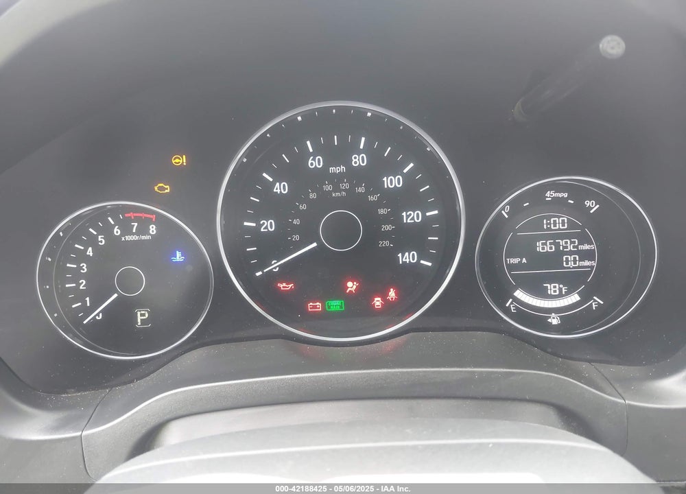 2016 HONDA HR-V VIN: 3CZRU5H36GM721626