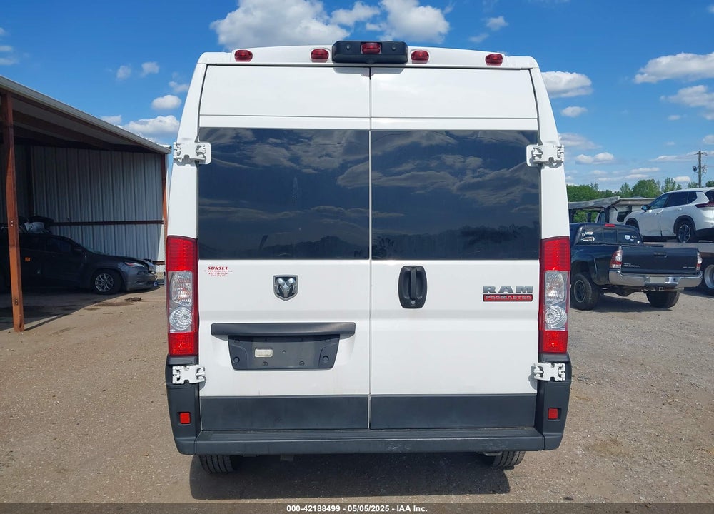 2021 RAM PROMASTER 2500 HIGH ROOF 159 WB VIN: 3C6LRVDG4ME528135