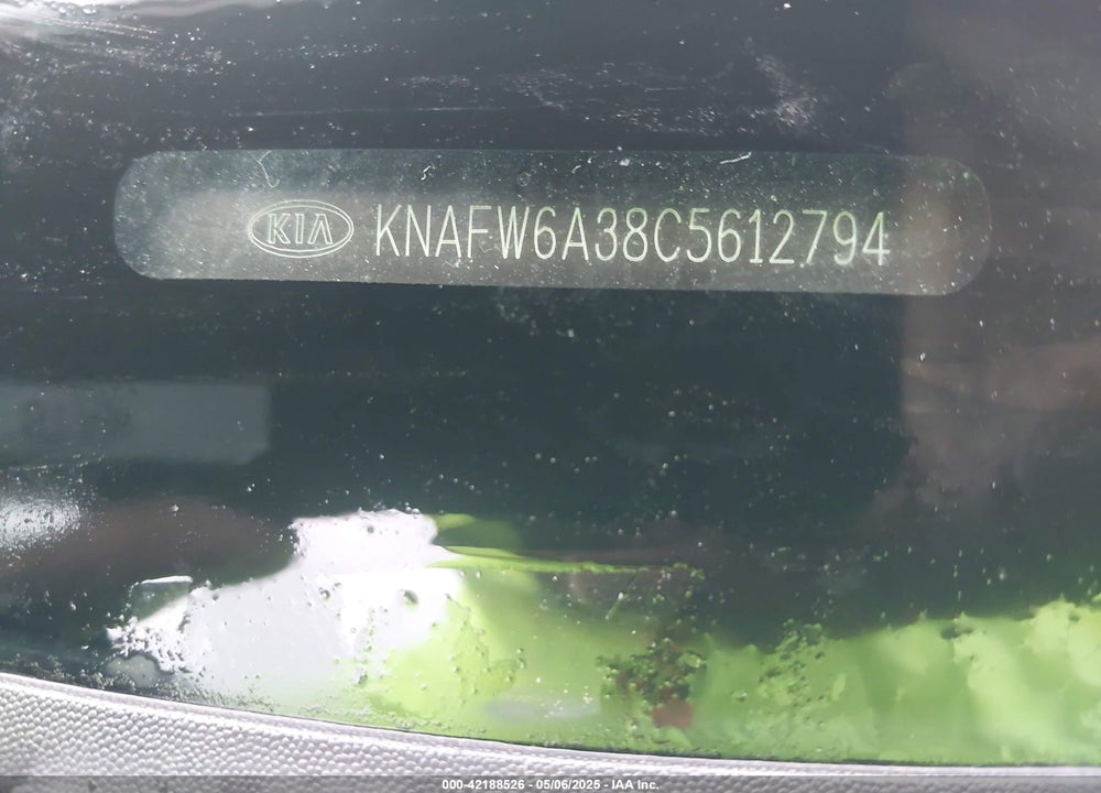 2012 KIA FORTE KOUP VIN: KNAFW6A38C5612794