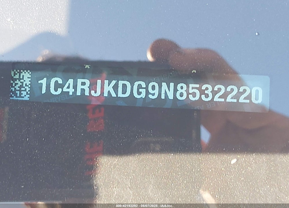 2022 JEEP GRAND CHEROKEE L VIN: 1C4RJKDG9N8532220