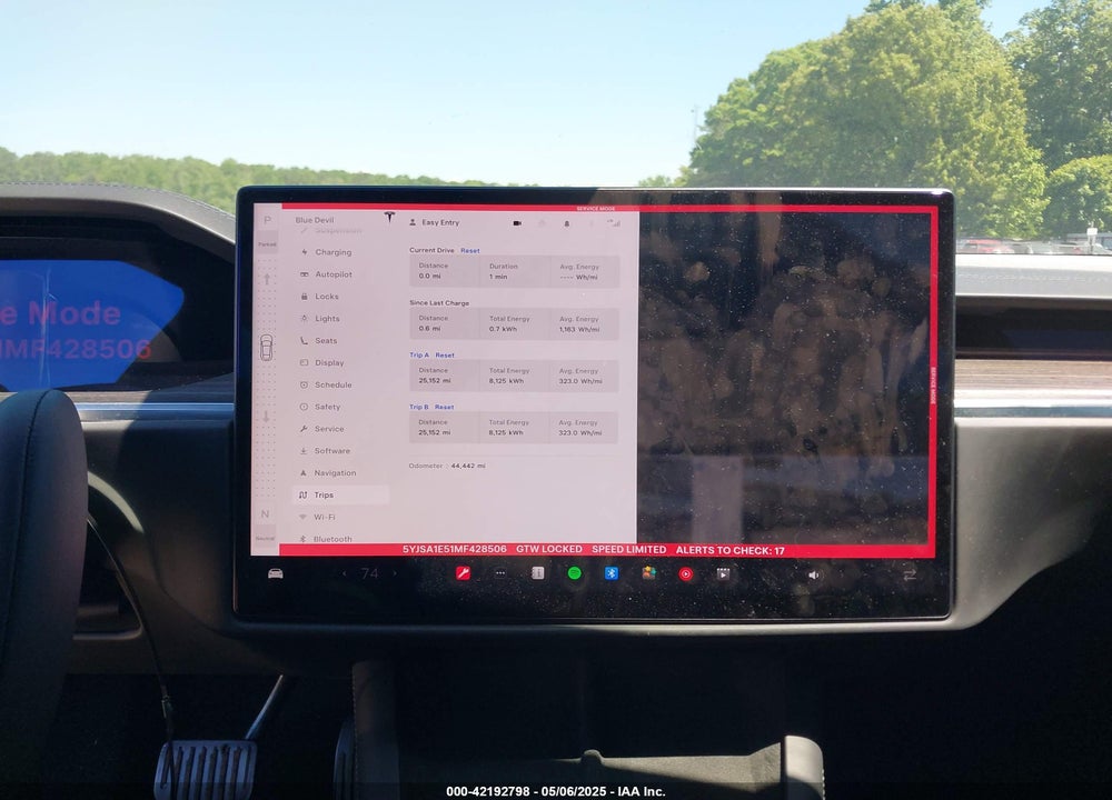 2021 TESLA MODEL S VIN: 5YJSA1E51MF428506
