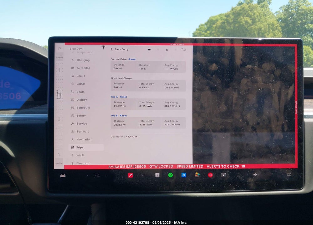 2021 TESLA MODEL S VIN: 5YJSA1E51MF428506