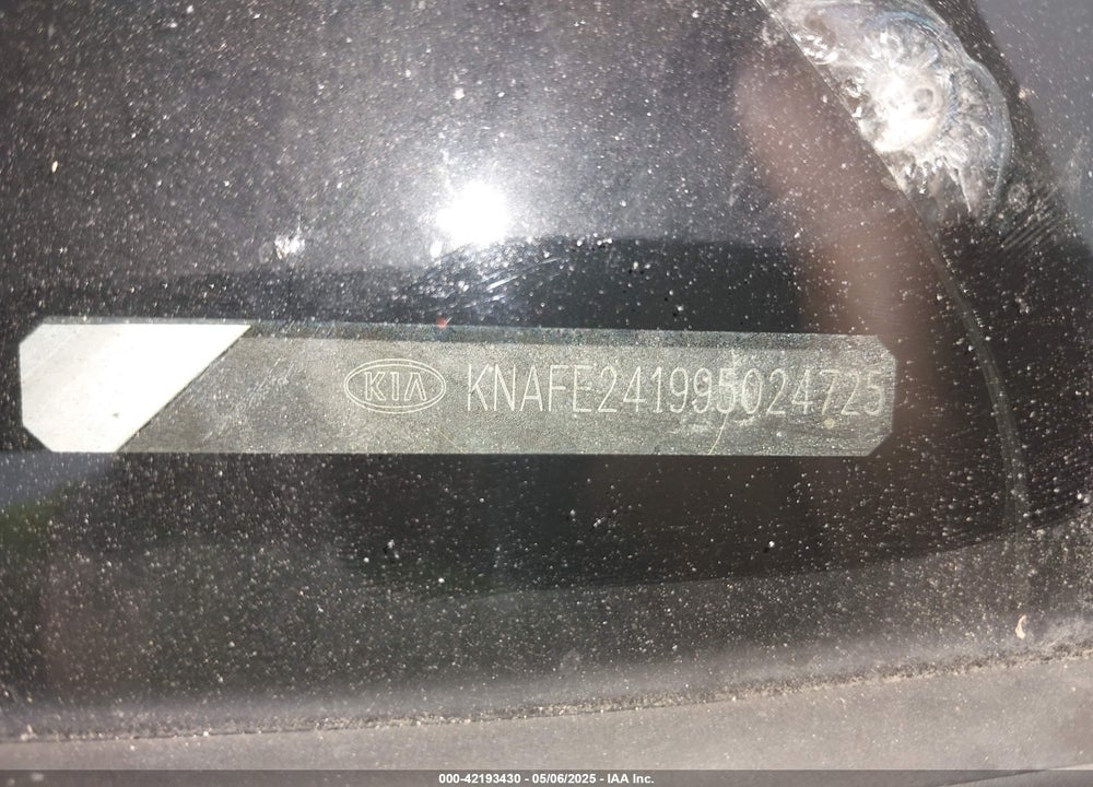 2009 KIA SPECTRA5 SX VIN: KNAFE241995024725