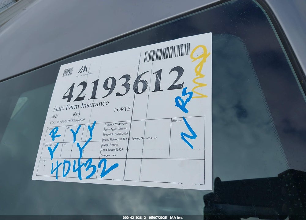 2023 KIA FORTE VIN: 3KPF54ADXPE640609