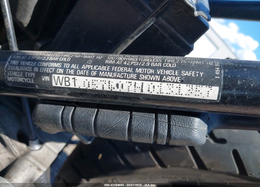 1987 BMW K75 C/T VIN: WB1057407H0131357