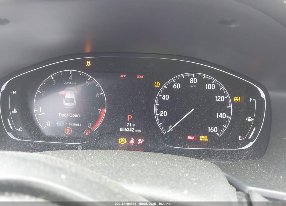 2020 HONDA ACCORD VIN: 1HGCV2F38LA023487