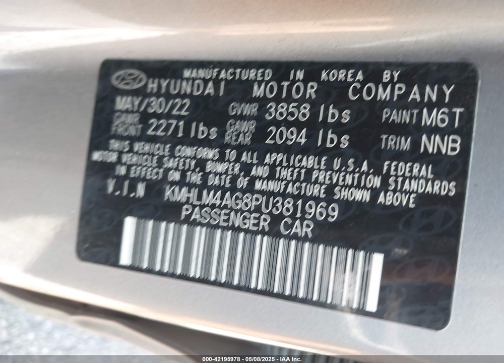 2023 HYUNDAI ELANTRA SEL VIN: KMHLM4AG8PU381969