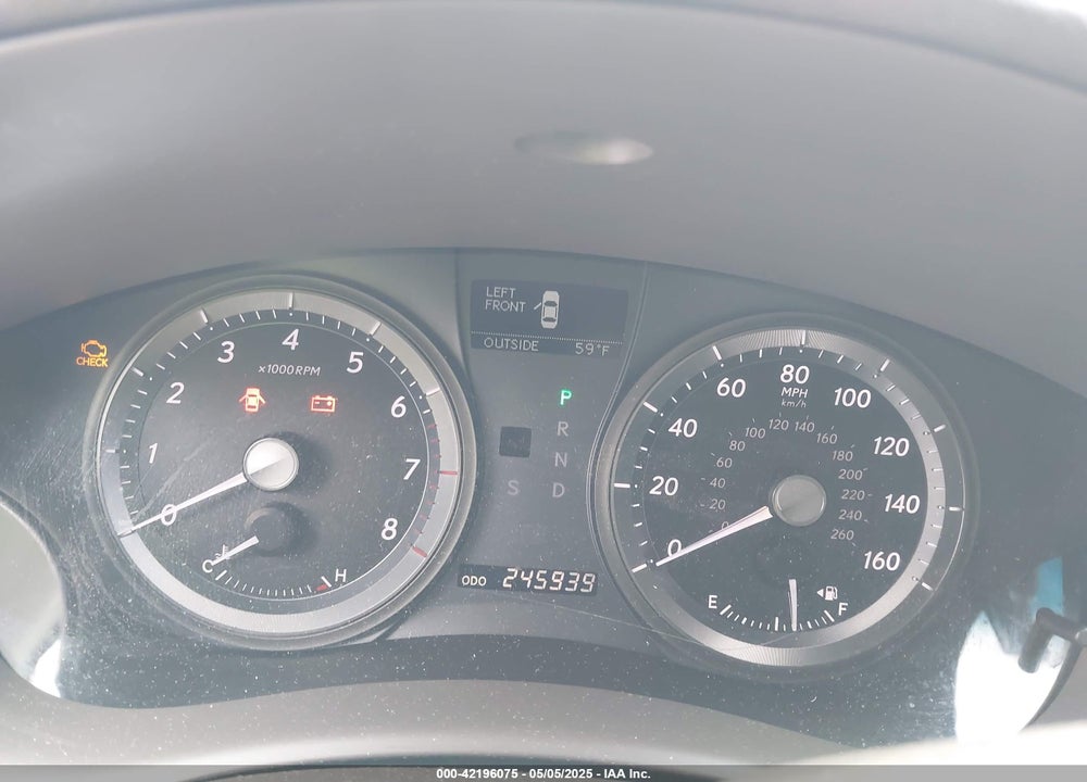 2007 LEXUS ES 350 VIN: JTHBJ46G772085899