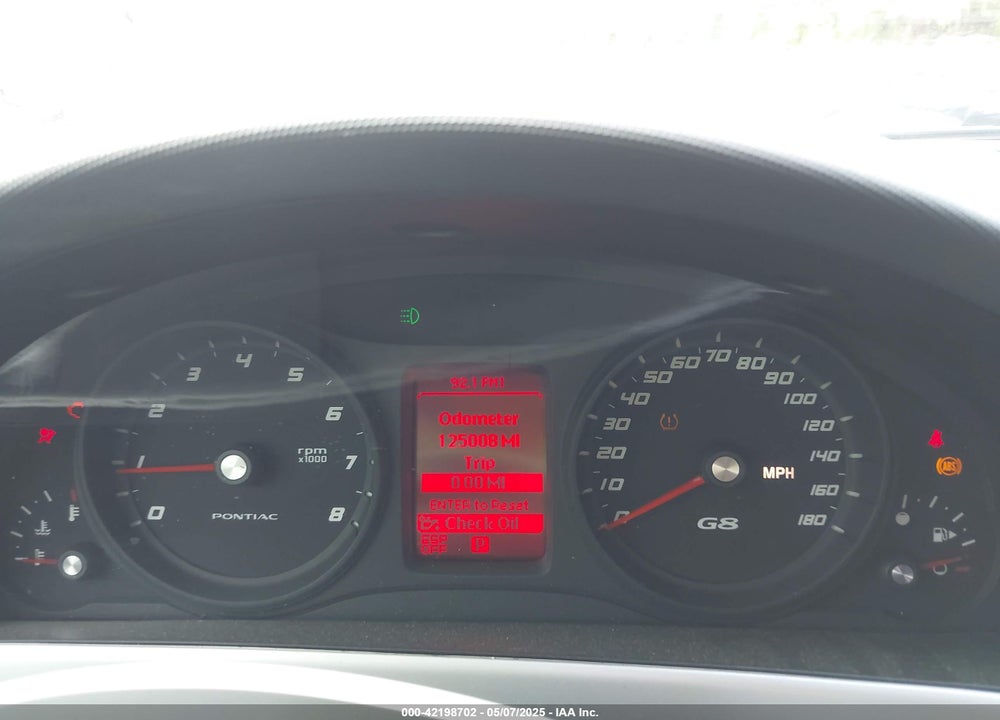 2008 PONTIAC G8 VIN: 6G2EC57Y58L140455