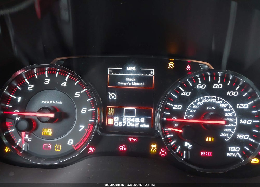 2018 SUBARU WRX LIMITED VIN: JF1VA1F69J9806118