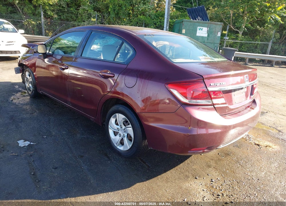 2013 HONDA CIVIC LX VIN: 19XFB2F52DE260965