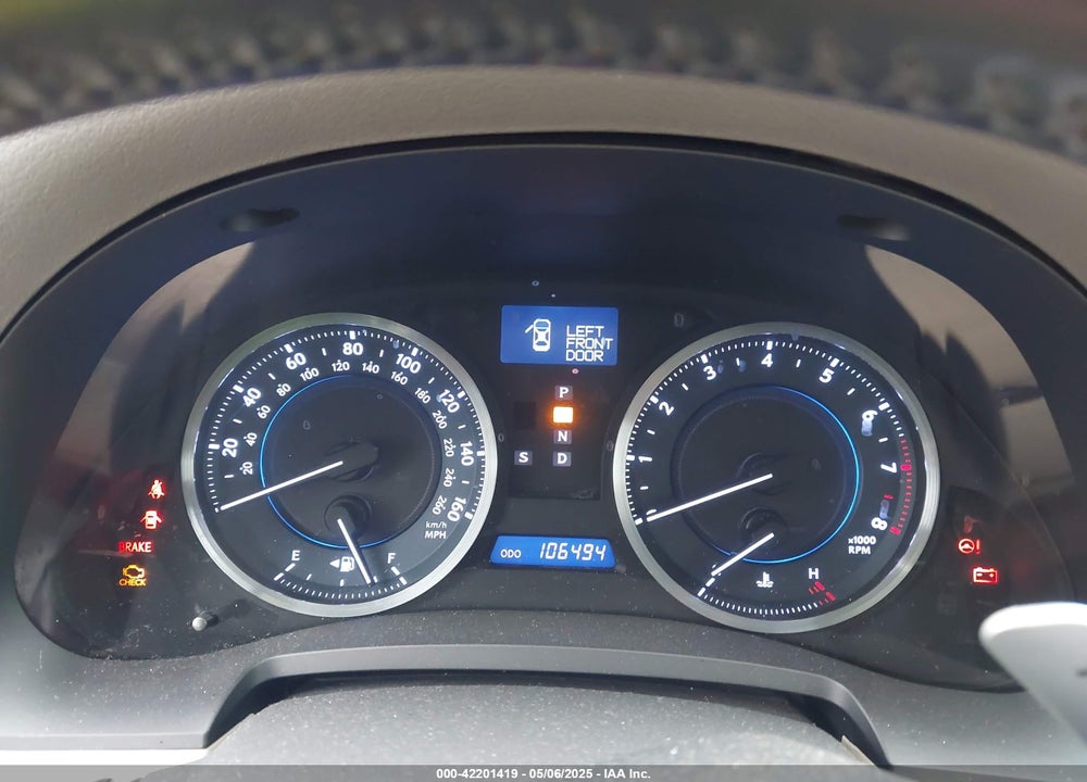 2013 LEXUS IS 250 VIN: JTHBF5C25D5186028