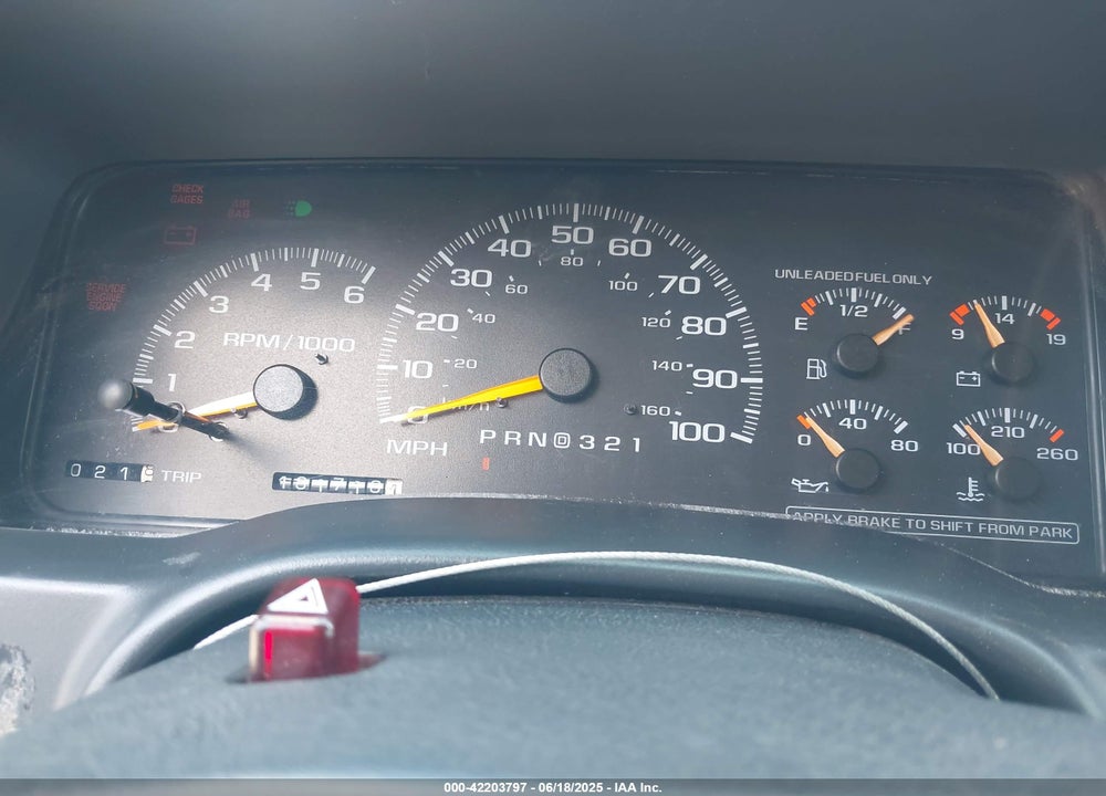 1998 GMC SIERRA 1500 SL WIDESIDE VIN: 2GTEK19RXW1525135