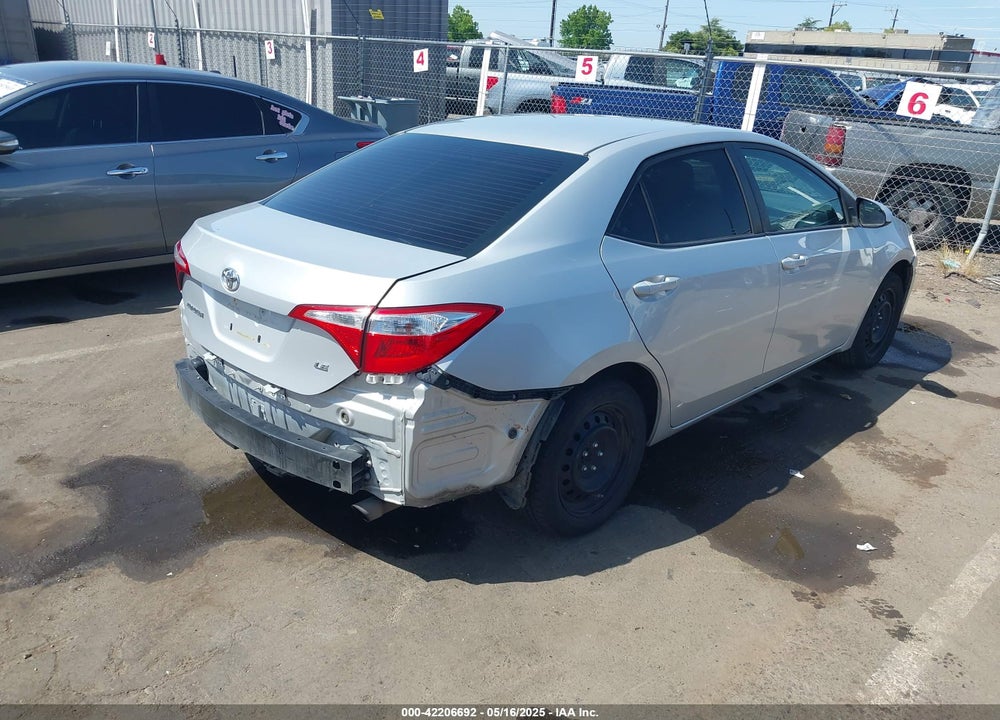 2016 TOYOTA COROLLA LE VIN: 2T1BURHE0GC645202