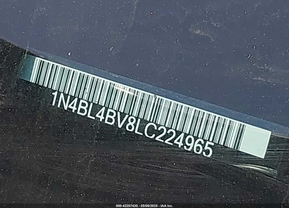2020 NISSAN ALTIMA VIN: 1N4BL4BV8LC224965